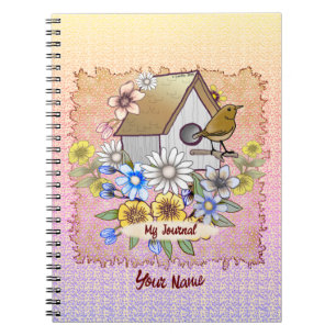 Birdhouse Wren Journal Notizheft Notizblock