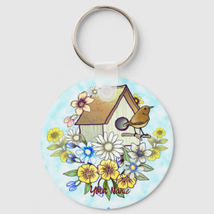Birdhouse Wren Schlüsselanhänger