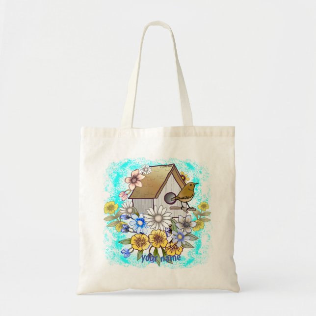 Birdhouse Wren Tote Bag Tragetasche (Vorne)