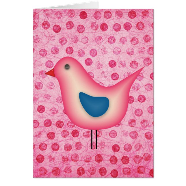 Birdie auf Pink Polka Dots (Vorne)