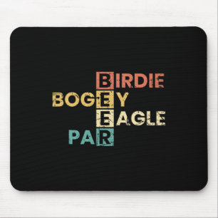 Birdie Bogey Eagle Par Beer Funny Golf Player Golf Mousepad
