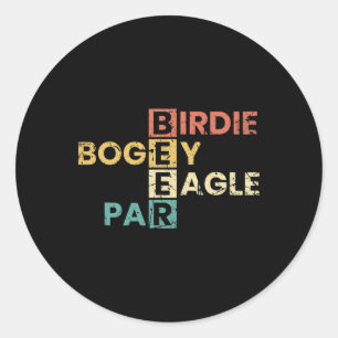 Birdie Bogey Eagle Par Beer Funny Golf Player Golf Runder Aufkleber