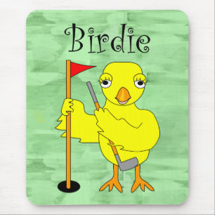 Birdie Golfer Chick Mousepad