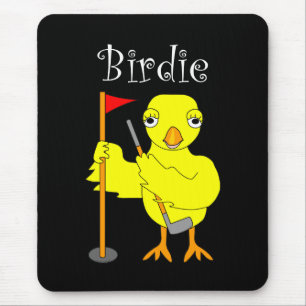 Birdie Golfer Chick Mousepad