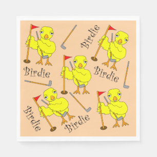 Birdie Golfer Chick Serviette