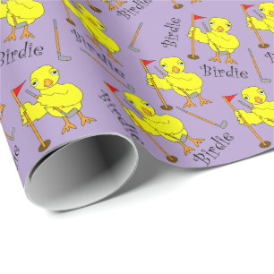 Birdie Golfing Chick Geschenkpapier