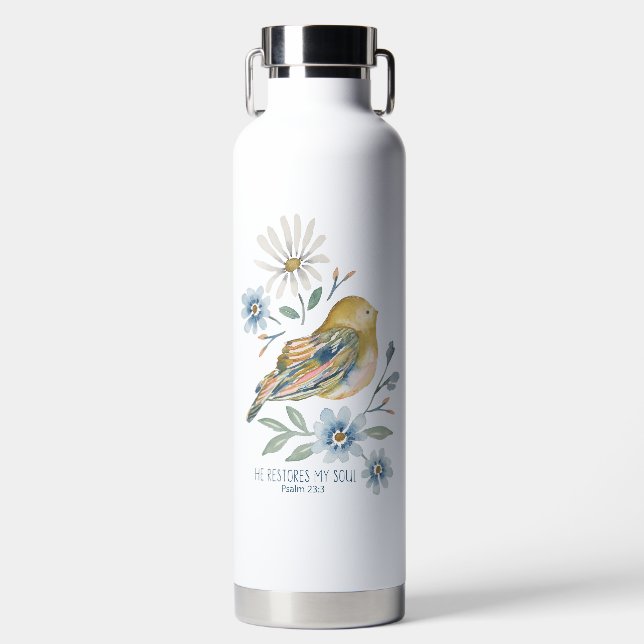 Birdie mit der Schrift 32oz Wasserflasche Trinkflasche (Vorderseite)