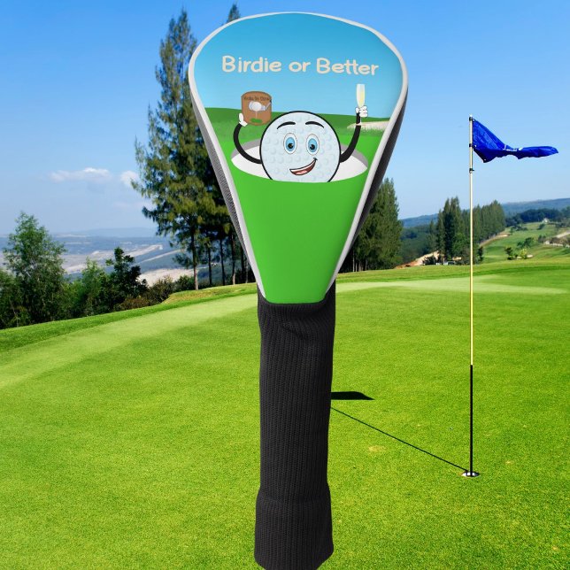 Birdie oder Better Golf Ball feiern Hole in One Headcover (Protect your clubs in style while celebrating every hole-in-one with this fun “Birdie or Better”.)