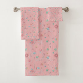 Birdie Pink Handtuch Badhandtuch Set