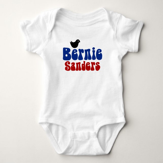 Birdie Sanders 2016 Retro Bernie Baby Strampler (Vorderseite)