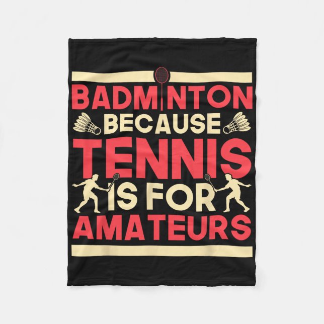 Birdie Shuttle Badminton weil Tennis für Ama ist Fleecedecke (Vorderseite)