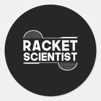 Birdie Shuttle Racket Scientist Badminton Runder Aufkleber