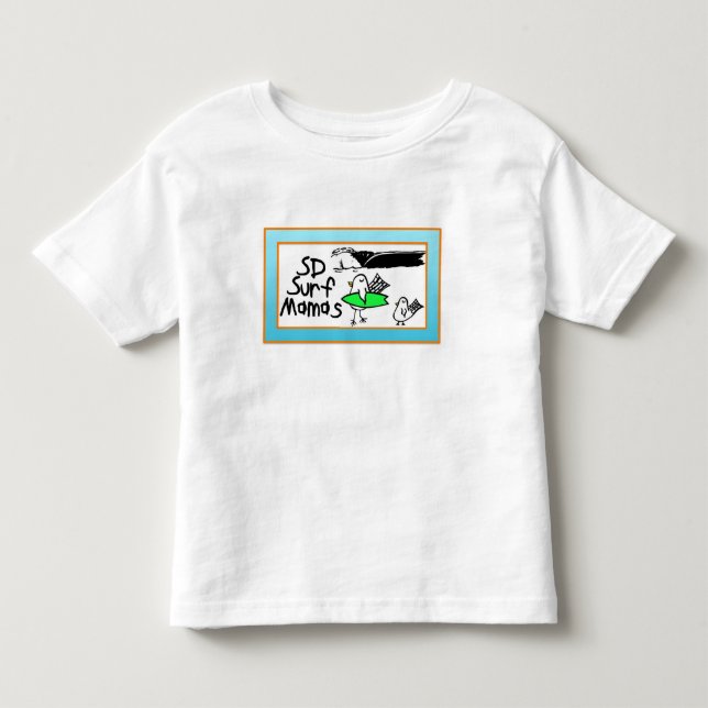 Birdies et vagues de surf de T-shirt d'enfant en (Devant)