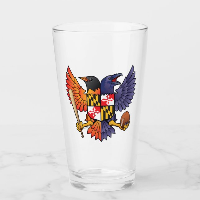 Birdland Maryland Wappen Glas (Vorderseite)
