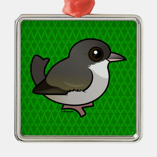 Birdorable 'Akikiki Silbernes Ornament (Vorne)