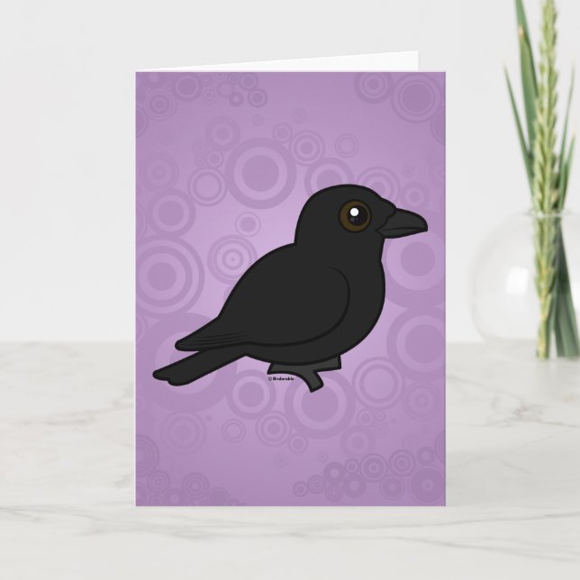 Birdorable American Crow Karte (Vorderseite)