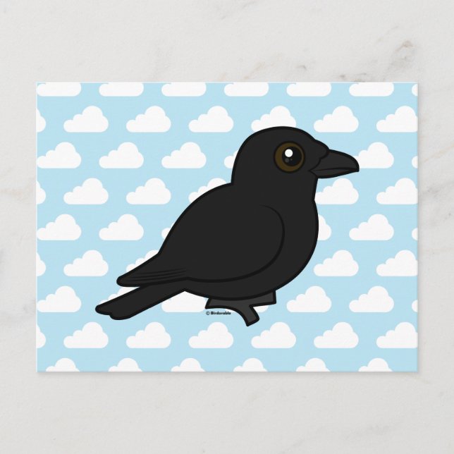 Birdorable American Crow Postkarte (Vorderseite)