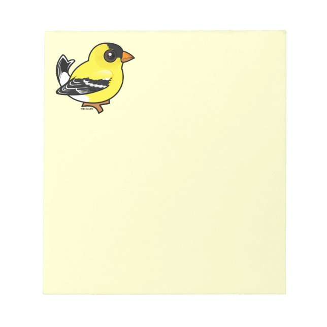 Birdorable American Goldfinch Notizblock (Vorderseite)