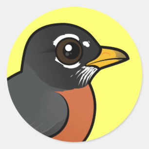 Birdorable American Robin Runder Aufkleber