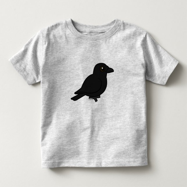 Birdorable amerikanische Krähe Kleinkind T-shirt (Vorderseite)