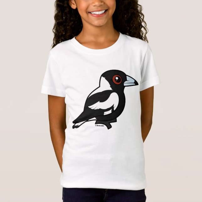 Birdorable australische Elster T-Shirt (Vorderseite)