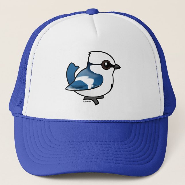 Birdorable Azure Tit Truckerkappe (Vorderseite)