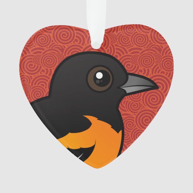 Birdorable Baltimore Oriole Ornament (Vorderseite)