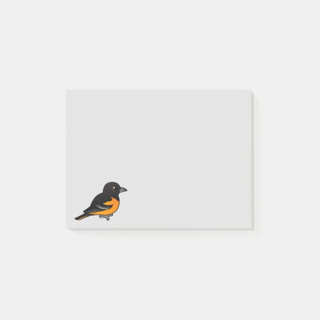 Birdorable Baltimore Oriole Post-it Klebezettel (Vorderseite)