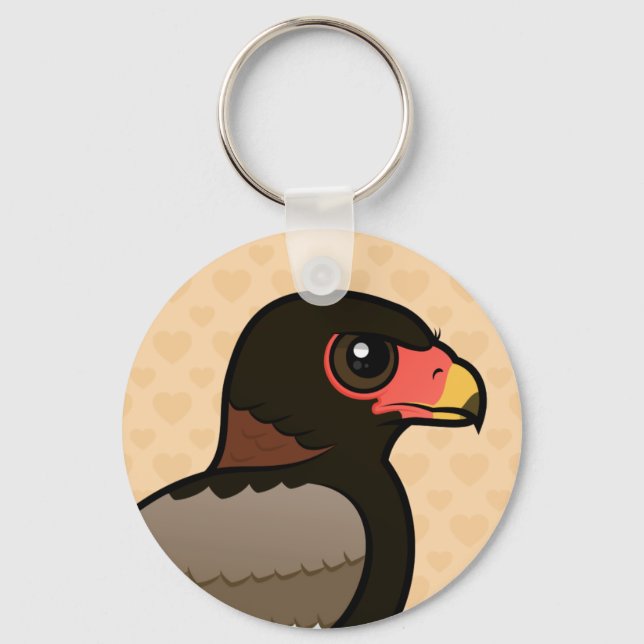 Birdorable Bateleur Schlüsselanhänger (Vorderseite)