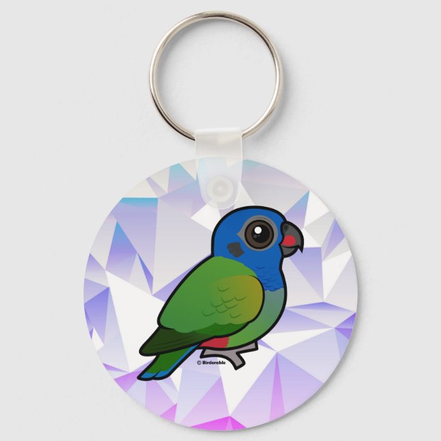 Birdorable-Blaukopfpapagei Schlüsselanhänger (Vorderseite)