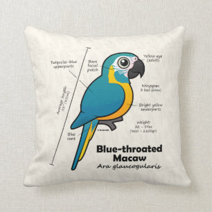 Birdorable Blaulenzstatistiken Kissen