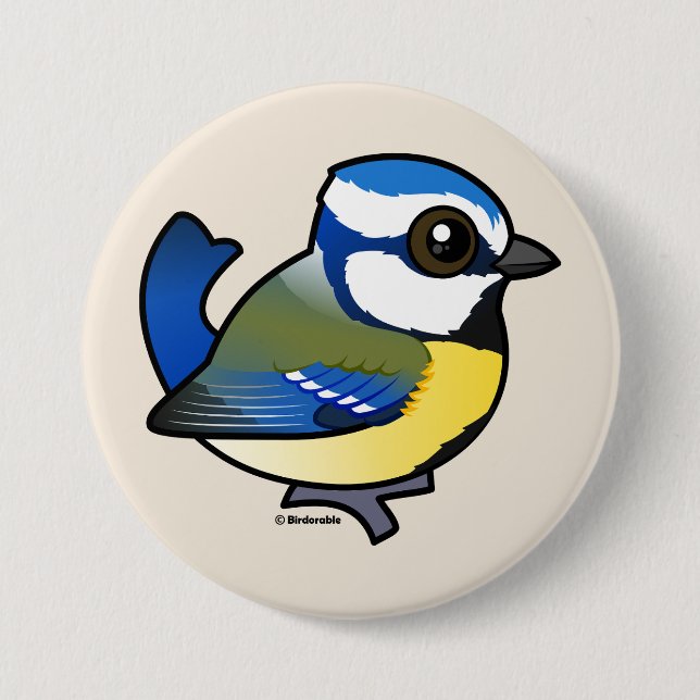 Birdorable Blue Tit Button (Vorderseite)
