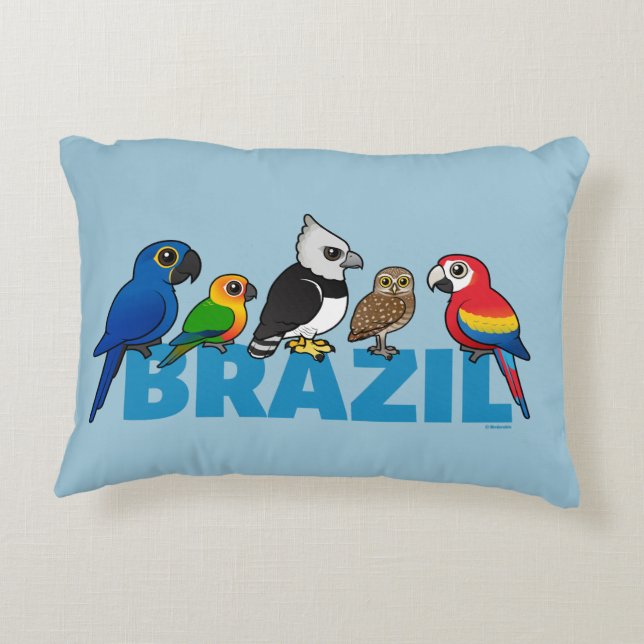 Birdorable Brasilien Dekokissen (Rückseite)