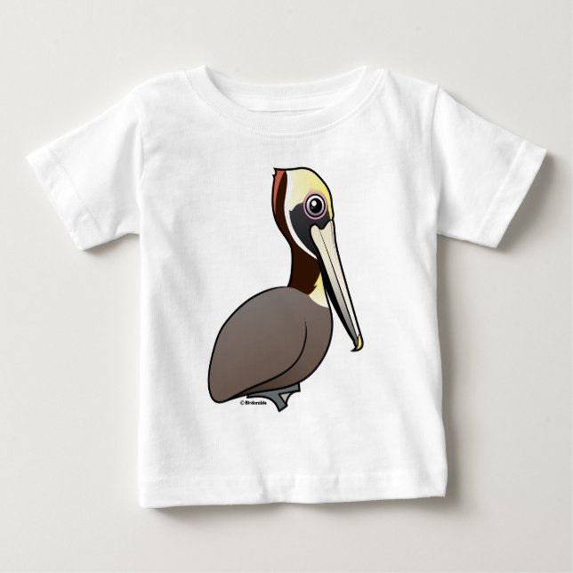 Birdorable Brown Pelikan Baby T-shirt (Vorderseite)