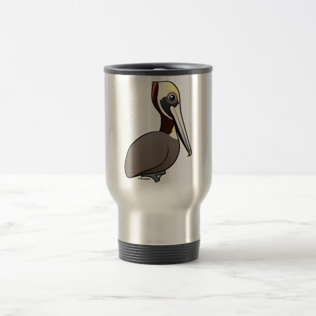 Birdorable Brown Pelikan Reisebecher (Mittel)