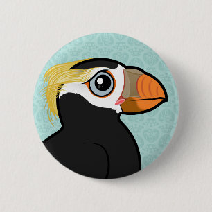 Birdorable büscheliger Papageientaucher Button