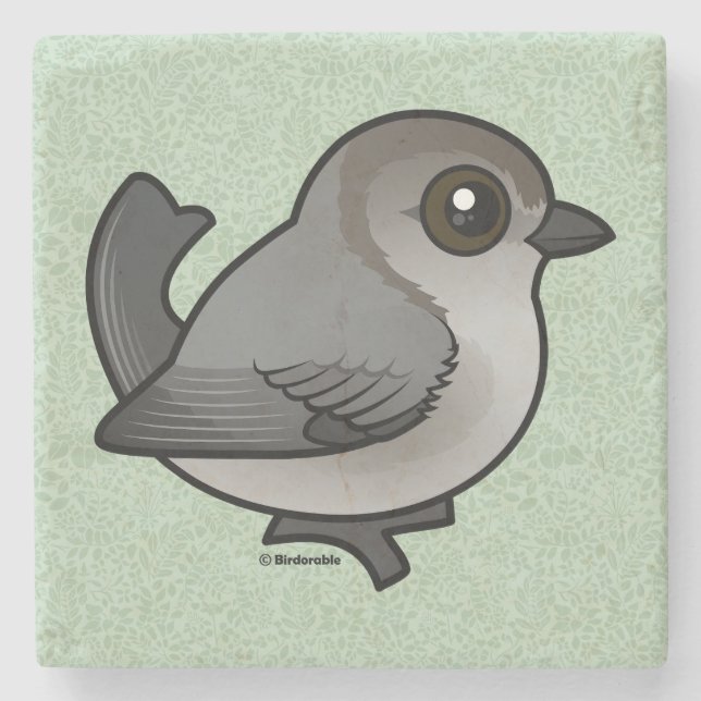 Birdorable Bushtit, pazifische Rasse Steinuntersetzer (Vorderseite)