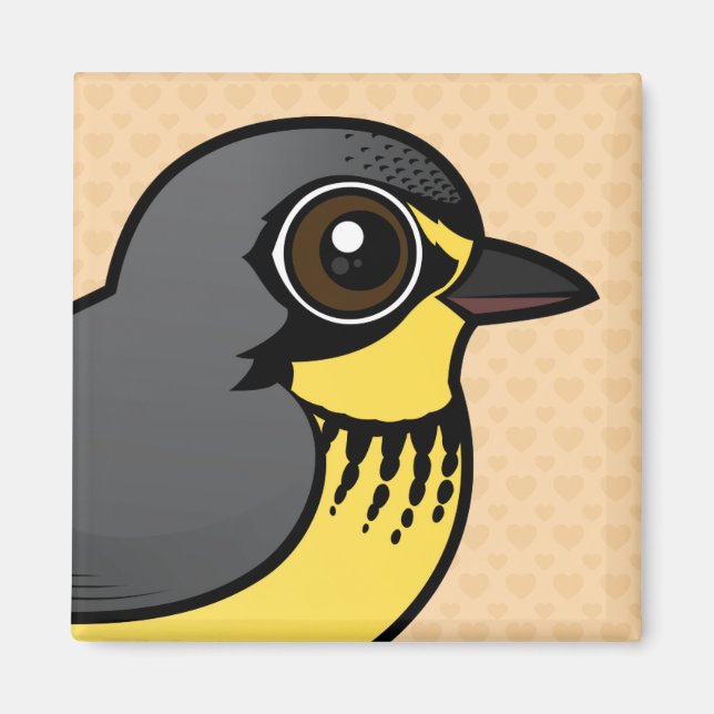 Birdorable Canada Warbler Magnet (Vorne)