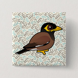 Birdorable Common Myna Button