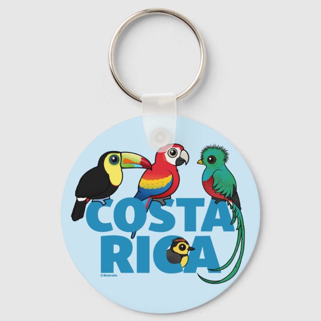 Birdorable Costa Rica Schlüsselanhänger (Vorderseite)