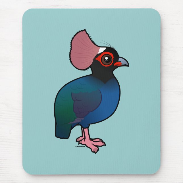 Birdorable Crested Rebhuhn Mousepad (Vorne)