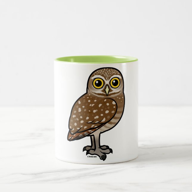 Birdorable, das Eule gräbt Zweifarbige Tasse (Mittel)
