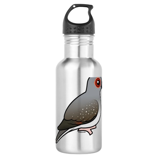 Birdorable Diamant-Taube Trinkflasche (Vorderseite)