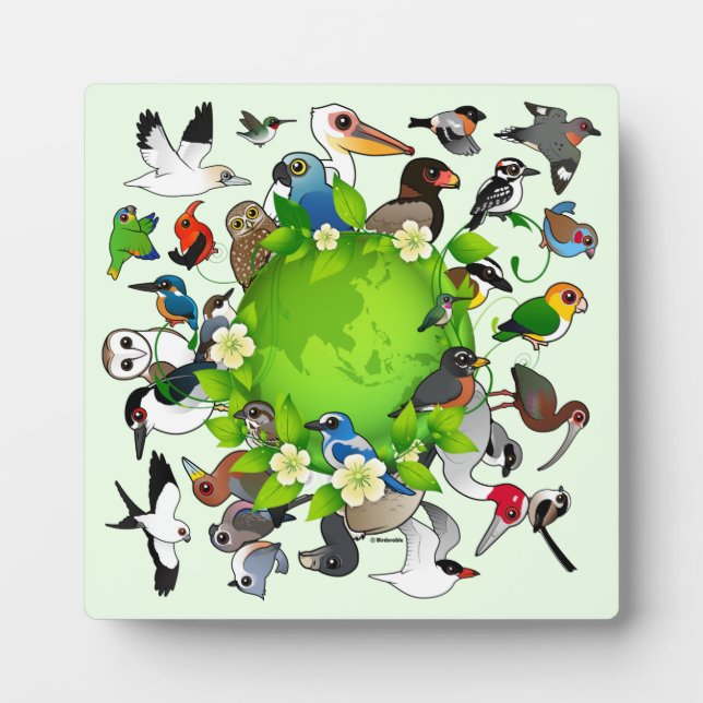 Birdorable Earth Day Fotoplatte (Vorderseite)