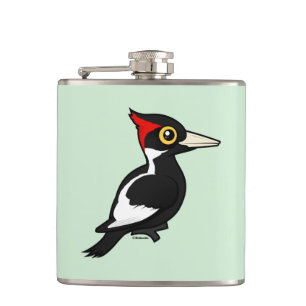 Birdorable Elfenbein-berechnete Specht Flachmann