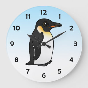Birdorable Emperor Penguin Große Wanduhr