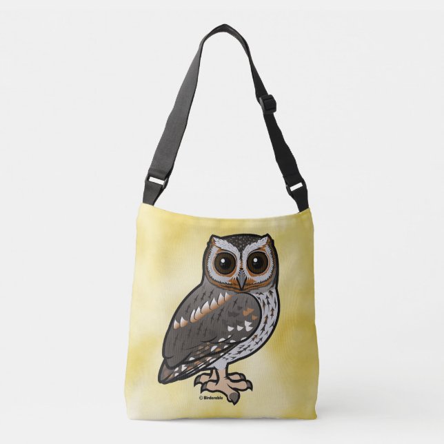 Birdorable Flammulment Owl Tragetaschen Mit Langen Trägern (Vorderseite)