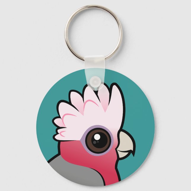 Birdorable Galah Schlüsselanhänger (Vorderseite)