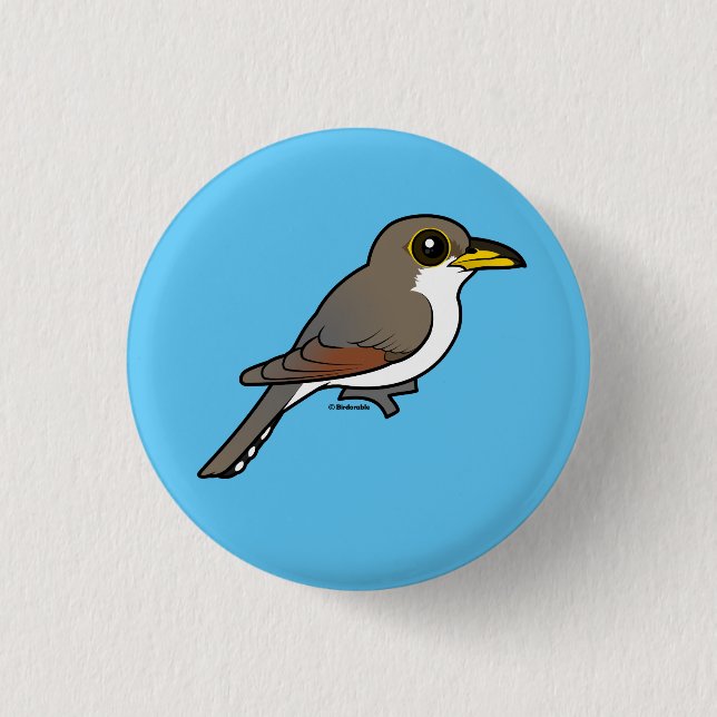 Birdorable-Gelbschnabelkuckuck Button (Vorderseite)
