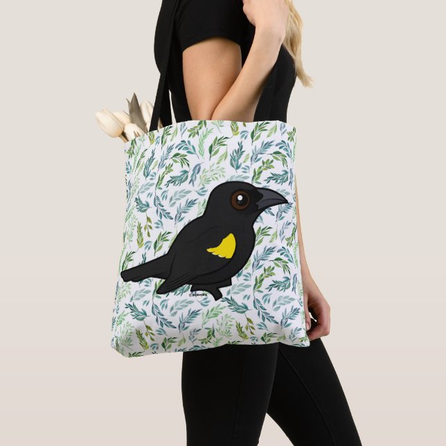 Birdorable-Gelbschulterbarsch Tasche (Von Nahem)